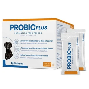 ProbioPlus: probiótico, prebiótico y postbiótico para perros, 30 sobres, Bioiberica