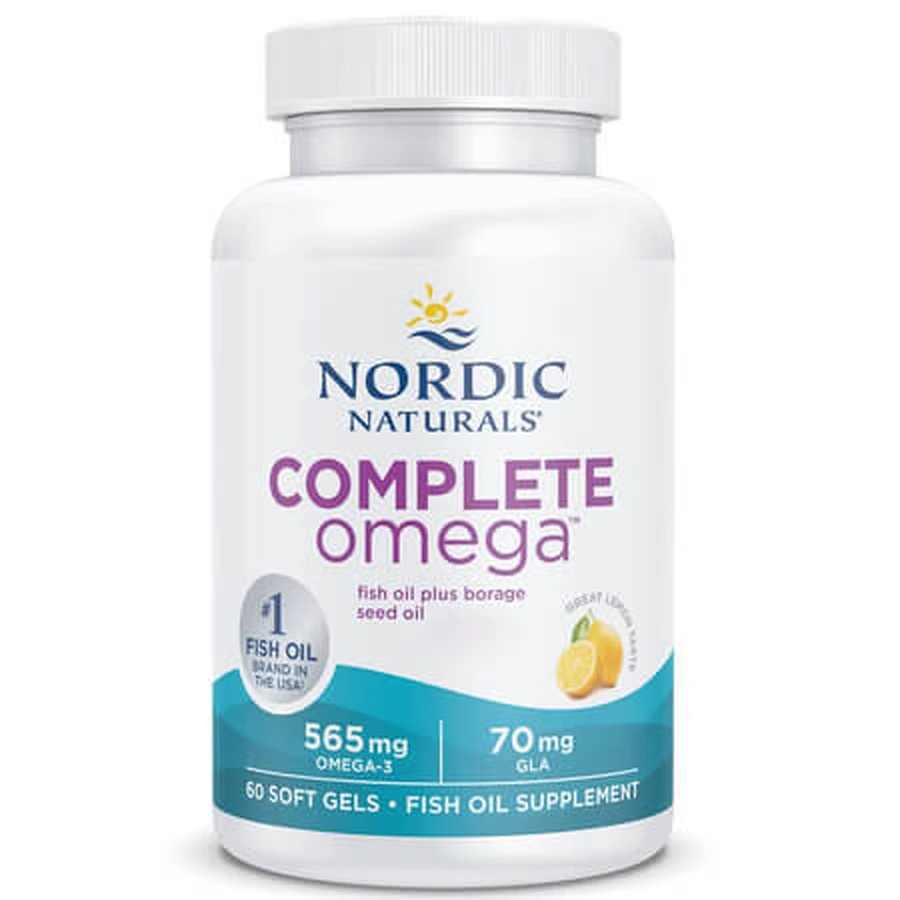 Complex de acici grasi Complete Omega, 60 capsule moi, Nordic Naturals