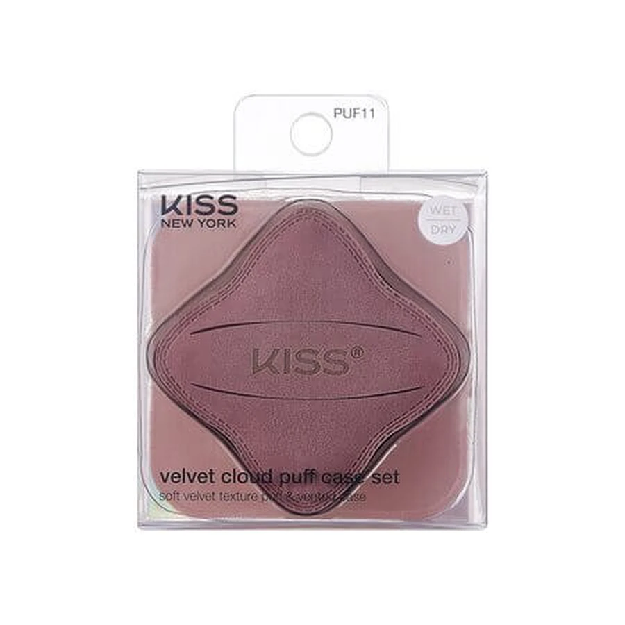 Burete make-up patrat cu suport, 1 bucata, Kiss