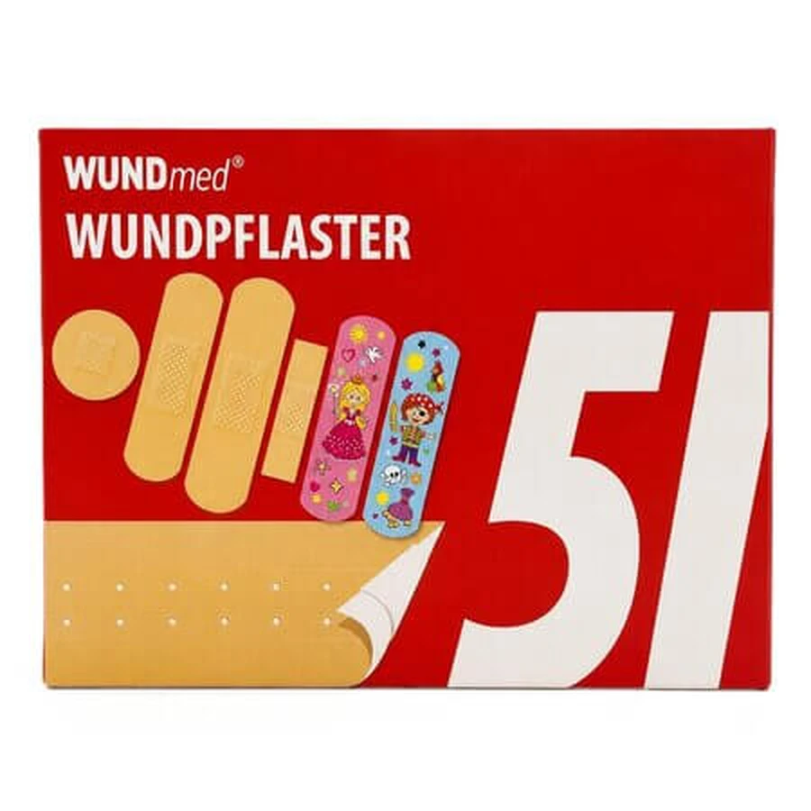 Pflaster-Set für die ganze Familie, 51 Stück, Wundmed