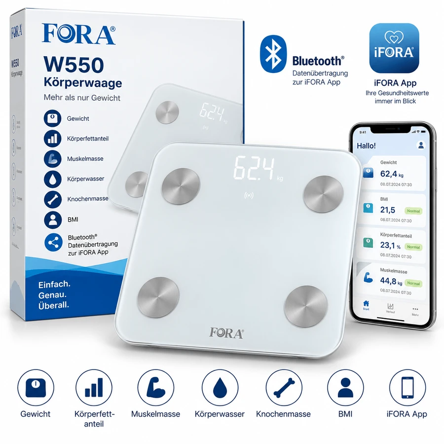 FORA W550 Bluetooth-weegschaal