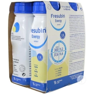 Fresubin Energy Drink Vanille, 4 flessen van 200 ml