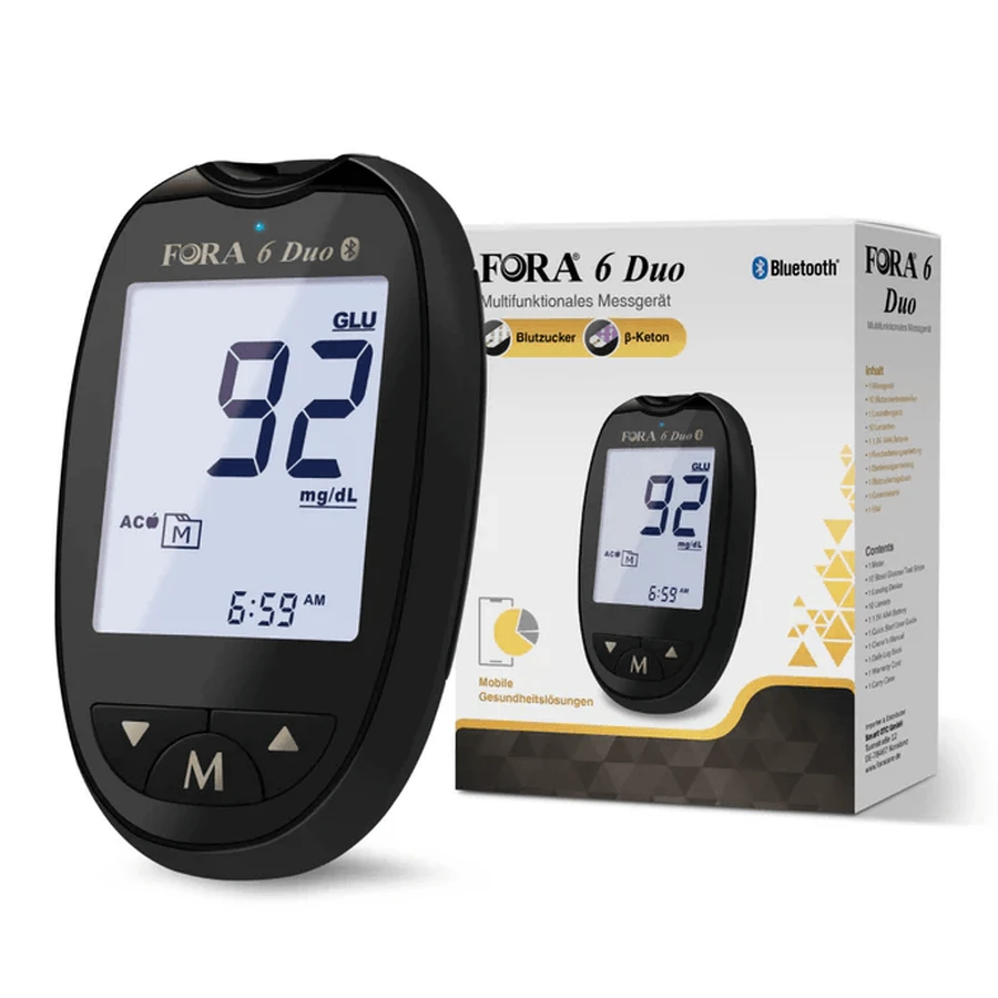 FORA 6 DUO mmol/L – Misuratore di glicemia e β-chetoni