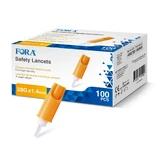 Lancete de siguranță FORA 28G, sterile, de unică folosință, 100 de bucăți