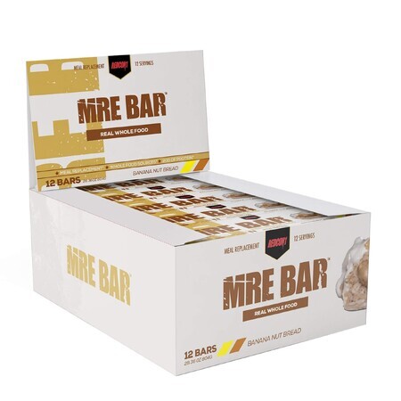 Barretta proteica Redcon1 Mre Bar al gusto di pane con noci e banane, 67 G