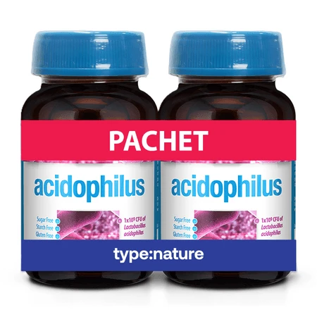 Acidophilus-pakket, 60 tabletten + 60 tabletten, Naturmil