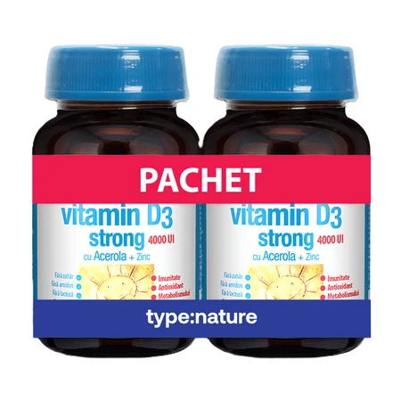 Vitamine D3 Strong Pack, 4.000 IE, 90 tabletten + 90 tabletten, Naturmil