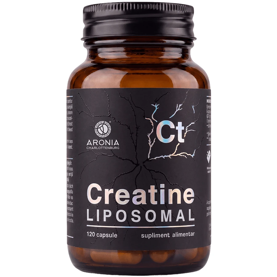 Creatina liposomal: 120 cápsulas, para los músculos, la fuerza y el progreso en el gimnasio