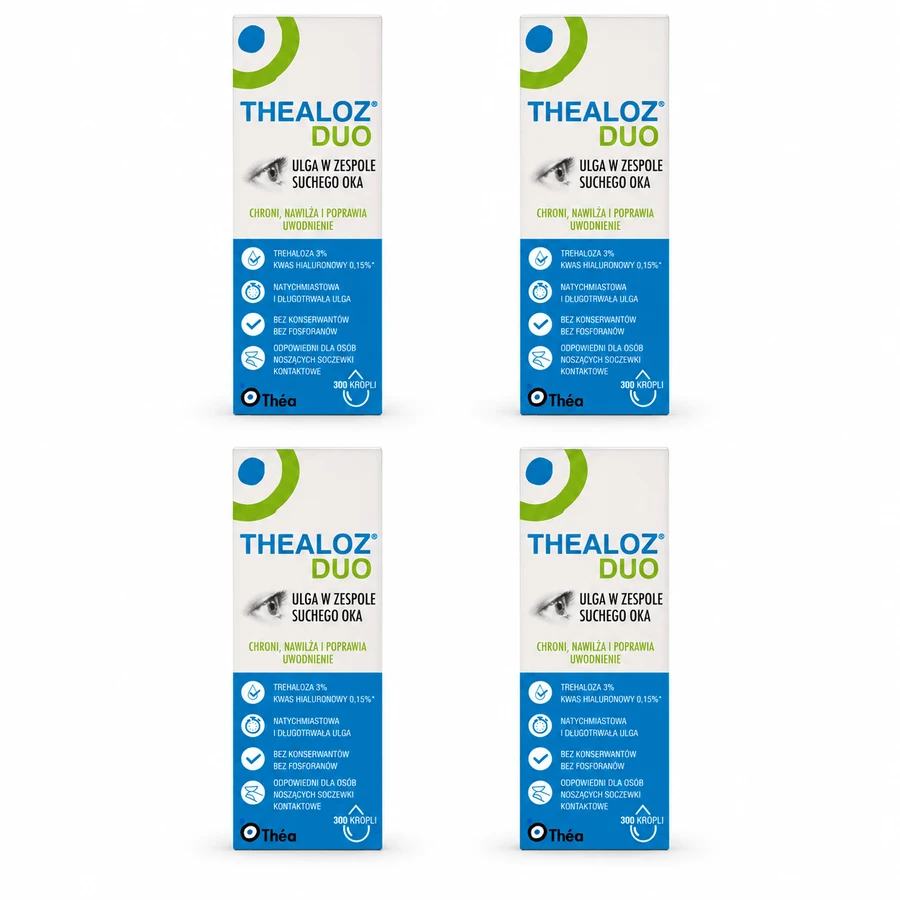 Thealoz Duo Augentropfen, 4 × 10 ml, Thea
