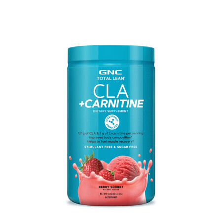 Total Lean Cla + Carnitine, Acidul Linoleic Conjugat Si Carnitina, Cu Aroma De Serbet De Fructe De Padure, 372 G