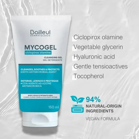 Bailleul Mycogel Gel Detergente Schiumogeno Pelli sensibili 4x150 ml