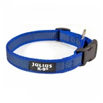JULIUS-K9 Color & Gray, collare regolabile per cani con maniglia, in nylon, 20 mm x 27–42 cm, blu e grigio