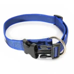 JULIUS-K9 Color & Gray, collare regolabile per cani con maniglia, in nylon, 20 mm x 27–42 cm, blu e grigio