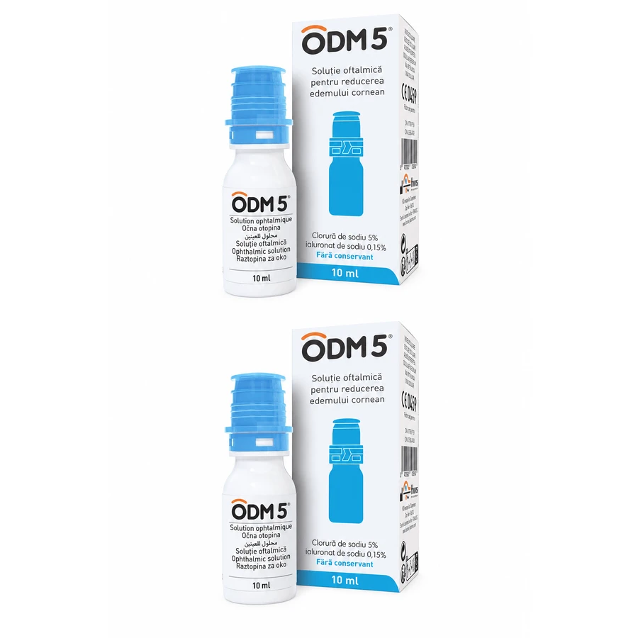 ODM 5, 2 × 10 ml, Augentropfen zur Linderung von Hornhautödemen, Horus Pharma 