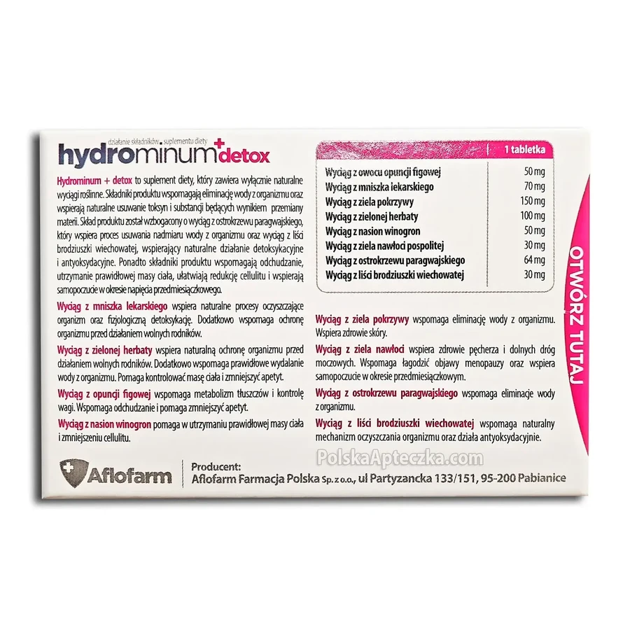Hydrominum + Detox, 3 x 30 comprimidos