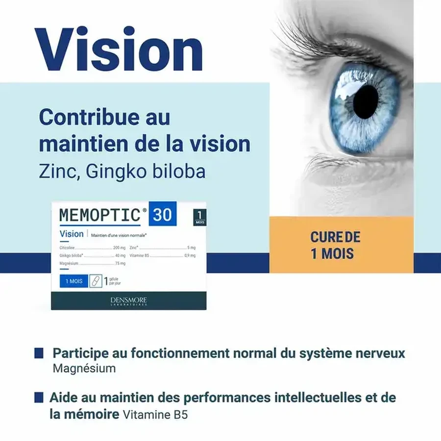 Memoptic, 30 divisible tablets, Densmore Laboratoires
