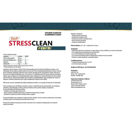 Stressclean Forte, 60 tabletten, Sun Wave Pharma