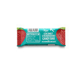 Organic chocolate-covered chocolate bar with coconut and strawberries, 50 gr, Candy Town