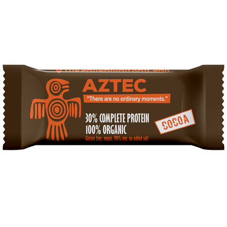 Organic protein bar with Aztec cocoa, 50 gr, The Barbarian