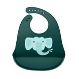 Silicone bib with pocket, Elefant, Coccorito