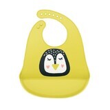 Silicone bib with pocket, Penguin, Coccorito