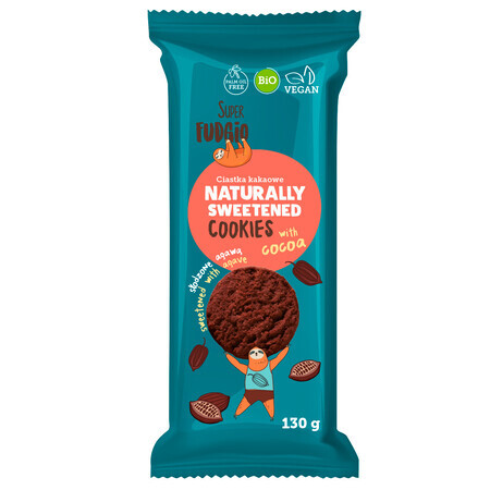 Biologische koekjes met agave en cacao, 130 g, Super Fudgio