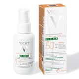 Vichy Capital Soleil UV Clear Sun Protection Fluid, pour les peaux grasses à tendance acnéique SPF 50 + , 40 ml