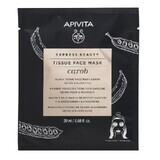 Express Beauty Activated Charcoal Facial Mask, 20 ml, Apivita