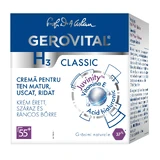 Gerovital H3 Classic Cream for Mature, Dry, and Wrinkled Skin, 50 ml, Farmec
