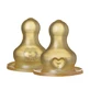 Set van 2 traagstromende latex spenen, Slabbetjes