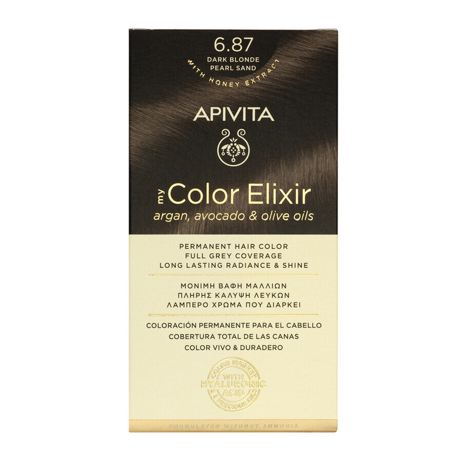 Vopsea pentru par My Color Elixir, nuanta 6.87, Apivita