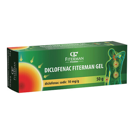 Diclofenac-gel, 10 mg/g, 50 g, Fiterman