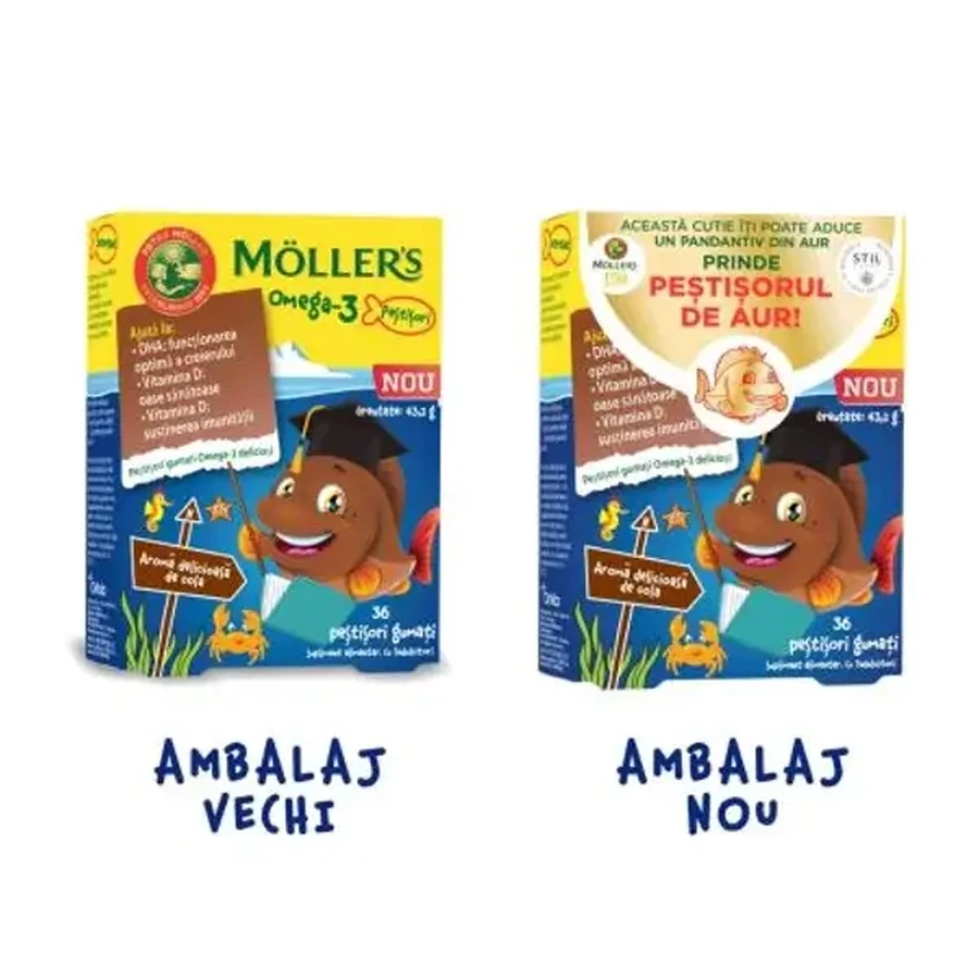 Omega-3 colasmaak, 36 gummies, Möller’s
