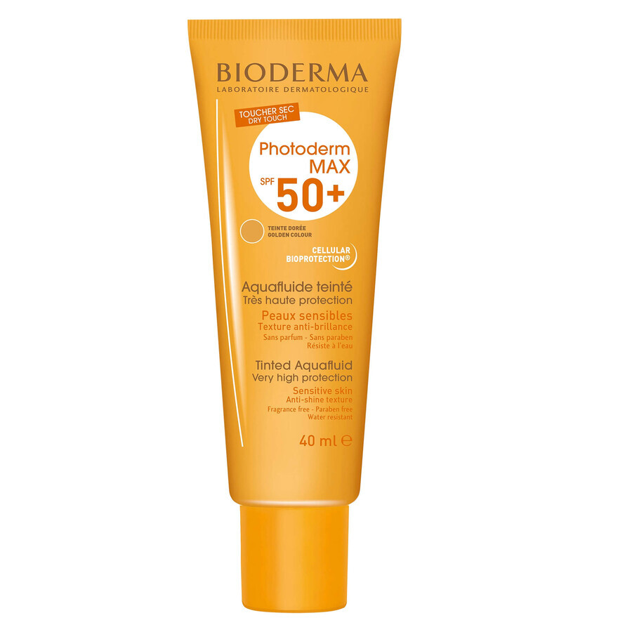 Bioderma Photoderm Max Aquafluide Sonnenschutzcreme goldener Farbton SPF 50+, 40 ml