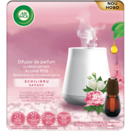 Diffuseur d'huiles essentielles Airwick et réserve de pivoines