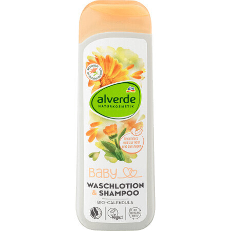 Alverde Naturkosmetik Baby loțiune&șampon cu gălbenele, 250 ml