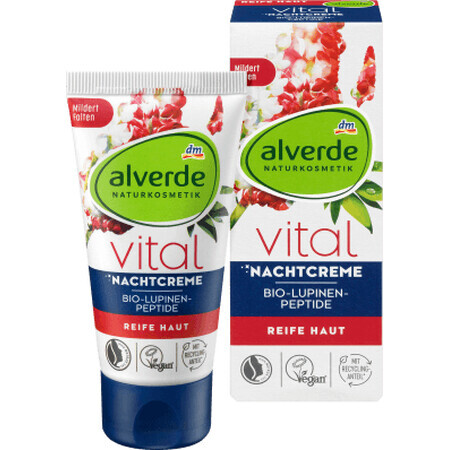 Alverde Naturkosmetik Peptid & Lupine Nachtcreme, 50 ml