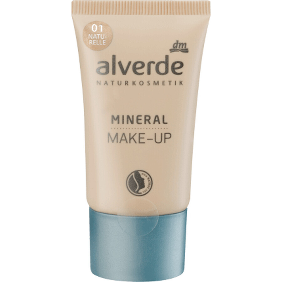 Alverde Naturkosmetik Fondotinta minerale - Nr. 01 Naturale, 30 ml