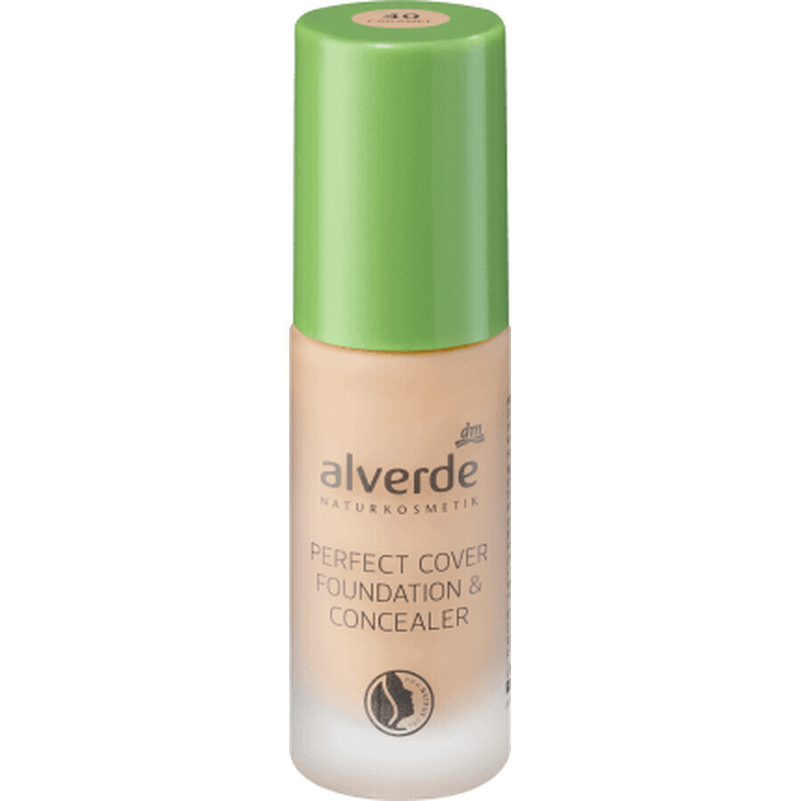 Alverde Naturkosmetik Perfect Cover Foundation & Abdeckstift 40, 20 ml