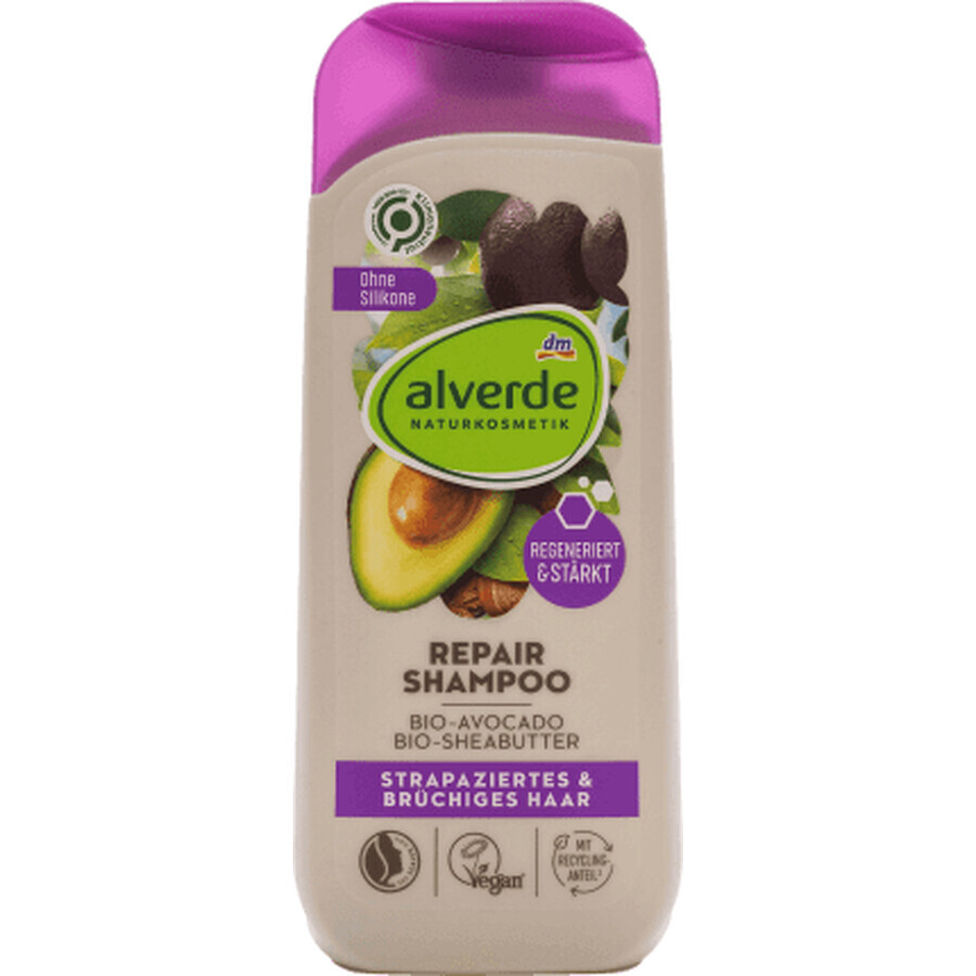 Alverde Naturkosmetik Șampon reparator pentru păr avocado ECO & unt de shea ECO, 200 ml