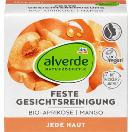 Alverde Naturkosmetik Vaste zeep met abrikoos en mango voor gezicht, 75 g