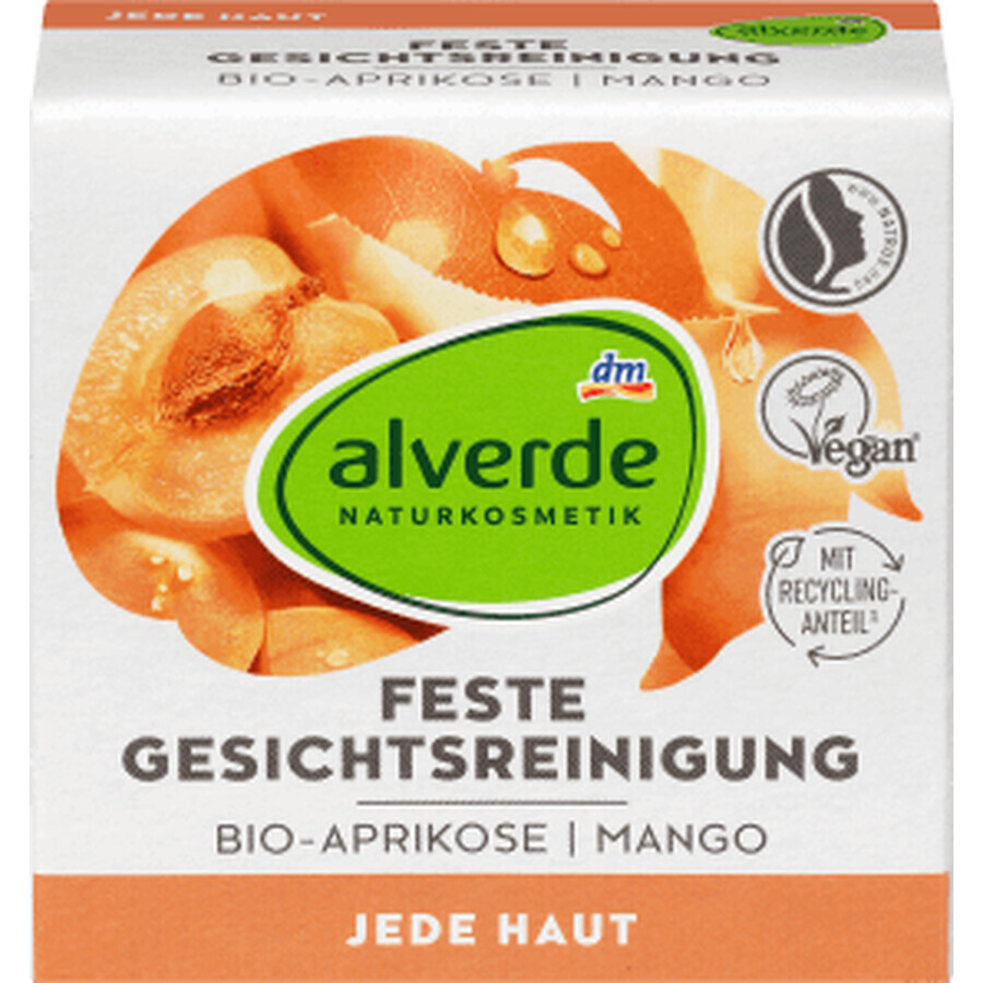 Alverde Naturkosmetik Vaste zeep met abrikoos en mango voor gezicht, 75 g