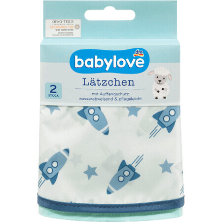 Babylove Polyester slabbetje, 2 stuks