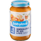 Babylove groente met rijst &amp; kalkoen 8+ ECO, 220 g