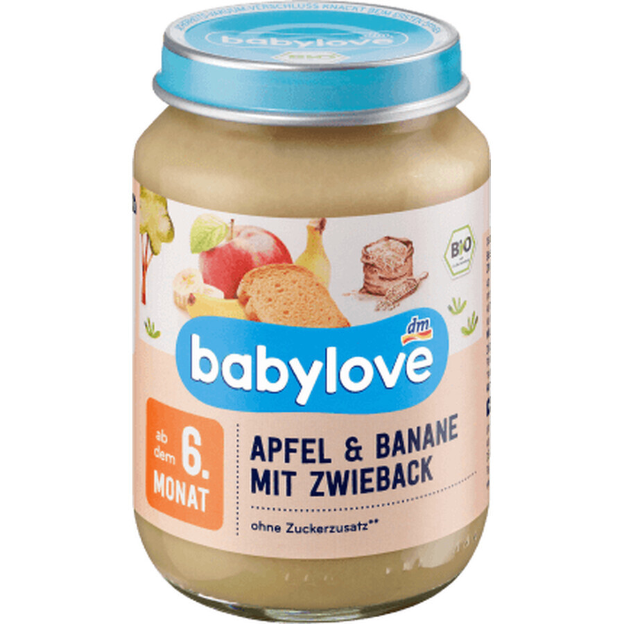 Babylove appel, banaan met toast 6+ ECO, 190 g