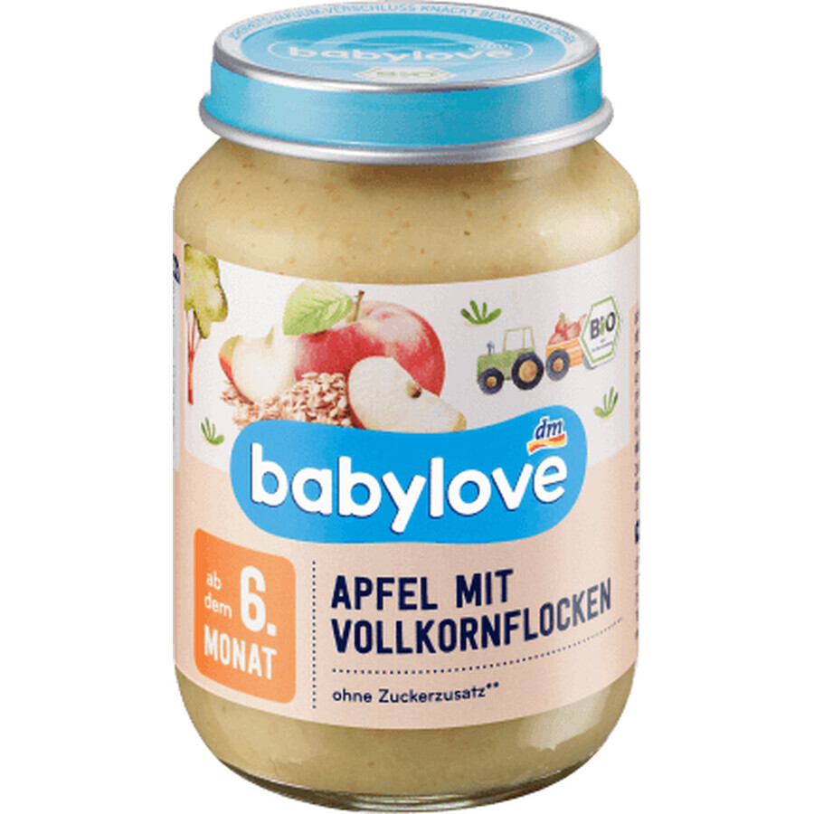 Babylove Purea di mele con cereali ECO, 6+, 190 g