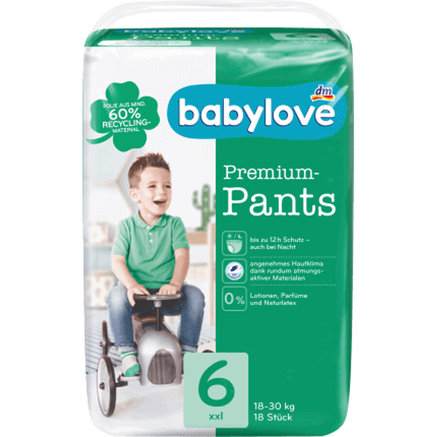 Pannolini Babylove Panty taglia 6, 18 pz