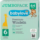 Babylove Premium jumboluiers nummer 6, 64 st