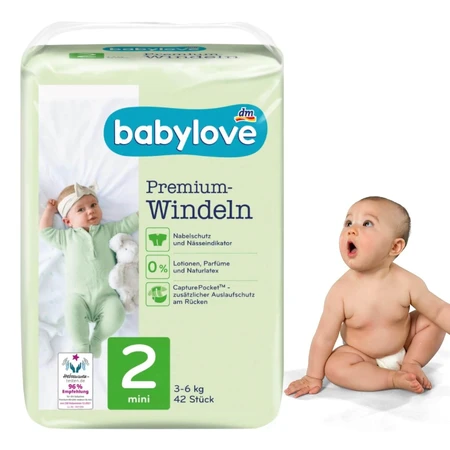 Babylove Premium Luier Nummer 2, 42 stuks