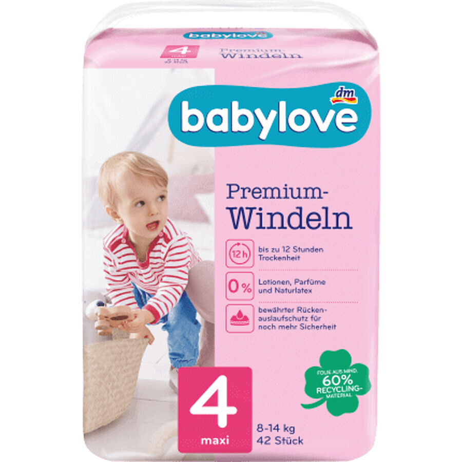 Babylove Scutece premium numărul 4, 42 buc